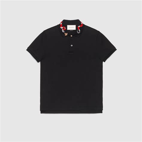 gucci cotton polo with snake embroidery replica|gucci polo counterfeit.